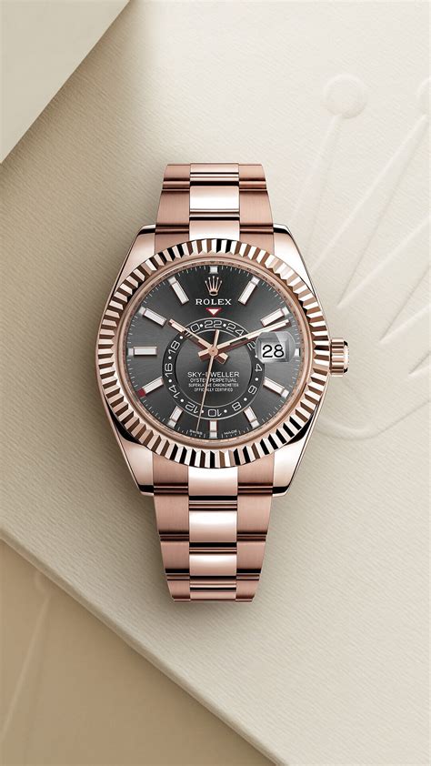 18k white gold rolex sky dweller|Rolex Sky-Dweller everose gold.